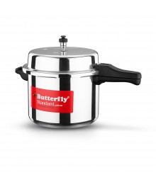 Butterfly  Standard Plus Induction Base Aluminium Pressure Cooker, 3 Litre