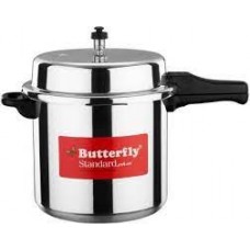 Butterfly Standard Plus Induction Base Aluminium Pressure Cooker, 12 Litre