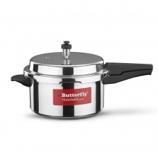 Butterfly Standard Plus Induction Base Aluminium Outer Lid Pressure Cooker, 5 Litre